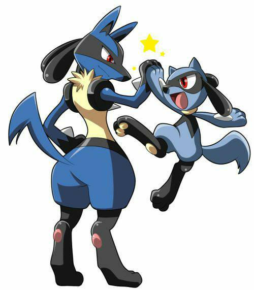 Lucario and Riolu by TristanHouk on DeviantArt