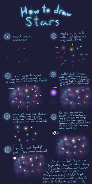 How to draw stars step by step