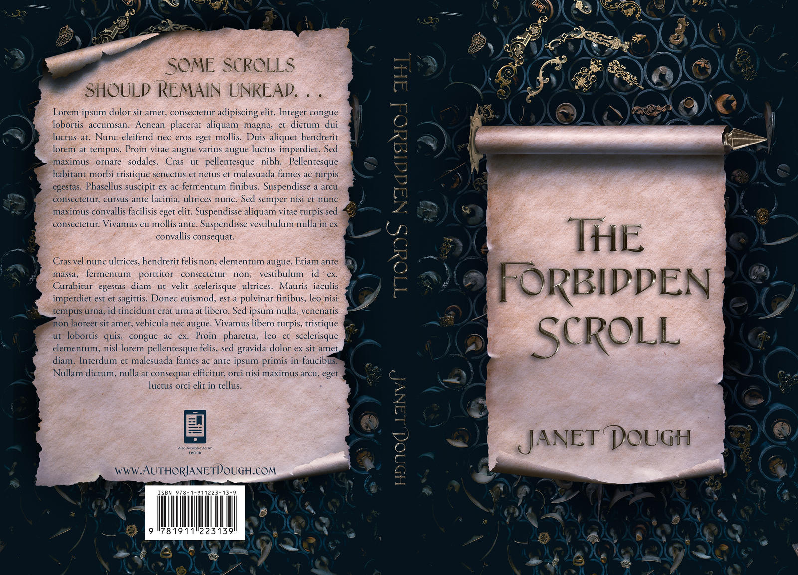 The Forbidden Scroll - Fantasy Premade Book Cover by CaseyBelle on