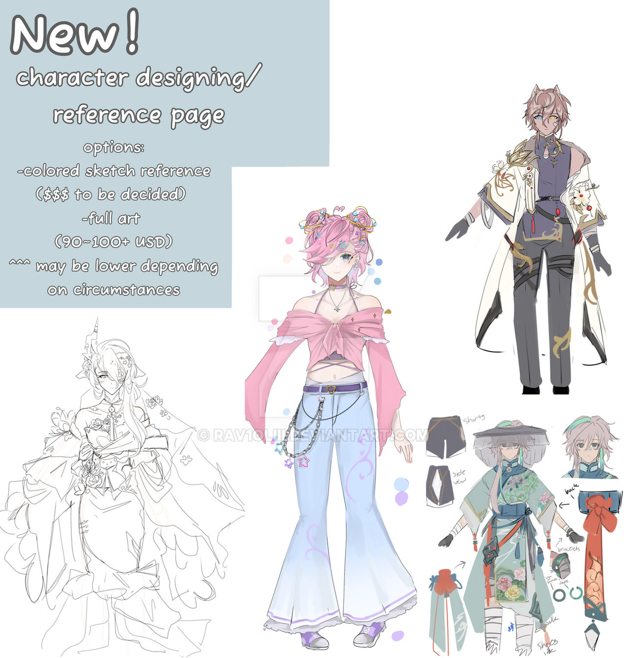 Pinterest Commissions Character Character designing commissions by Rav1oliii on DeviantArt