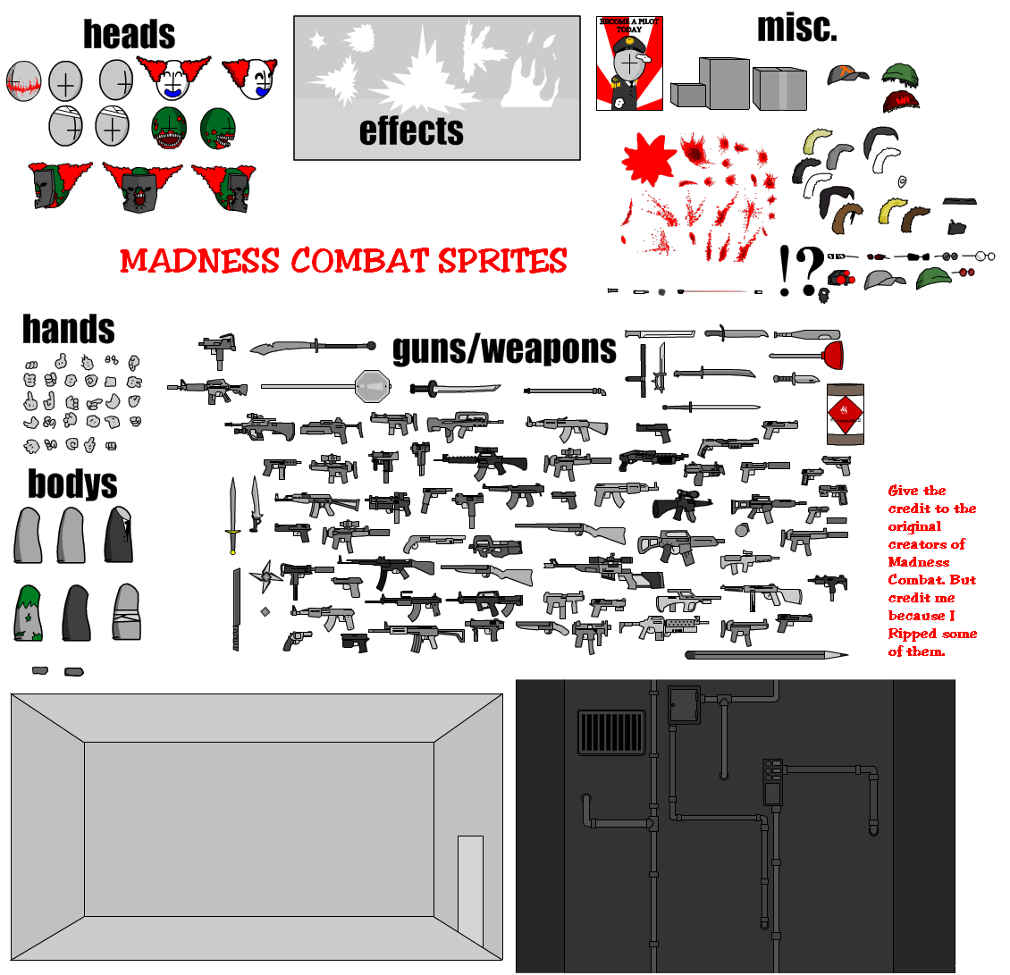 Grunt hands sprites [Madness Combat basic sprites] by