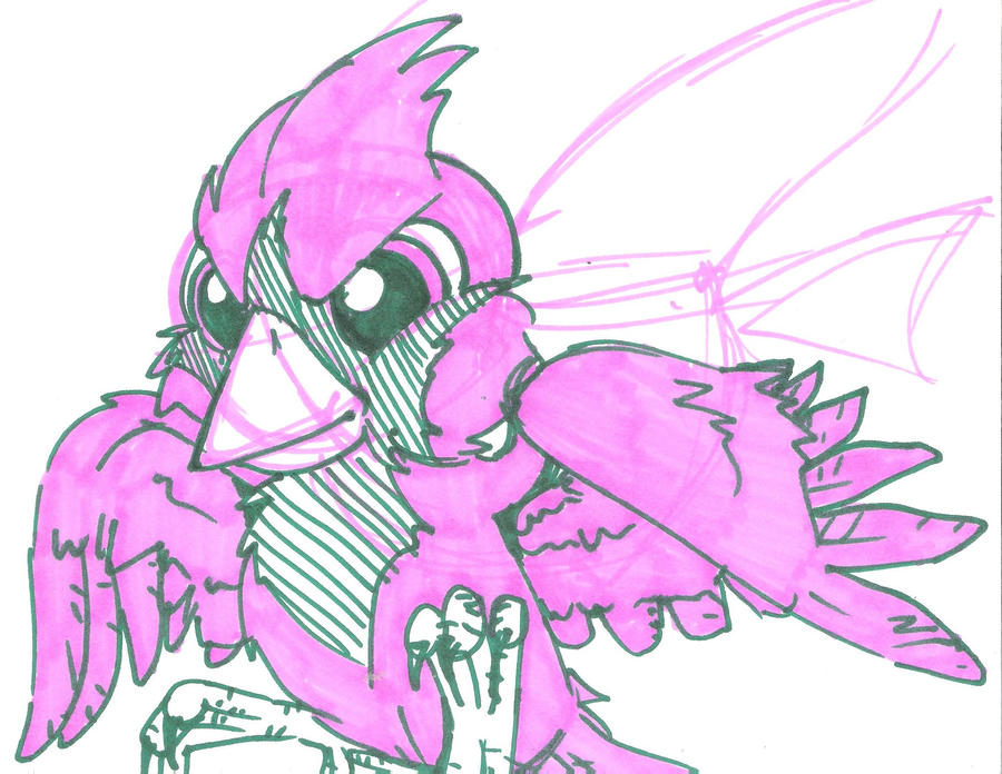 Pink Cardinal by CaptainRisu on DeviantArt