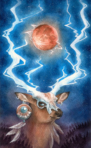 Thunder Buck Moon by fenifire Thunder Buck Moon by fenifire