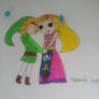 Toon Link and Toon Zelda