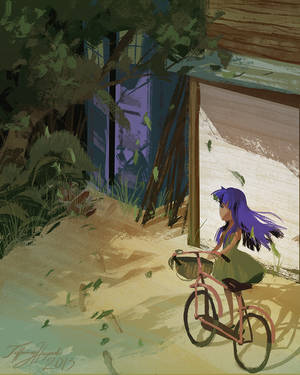 The Girl with TARDIS Blue Hair by almond-goddess The Girl with TARDIS Blue Hair by almond-goddess
