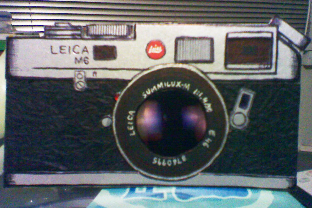 Handmade card for my photographer bf... Leica M6