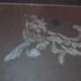 Leaping Wolf Engraving