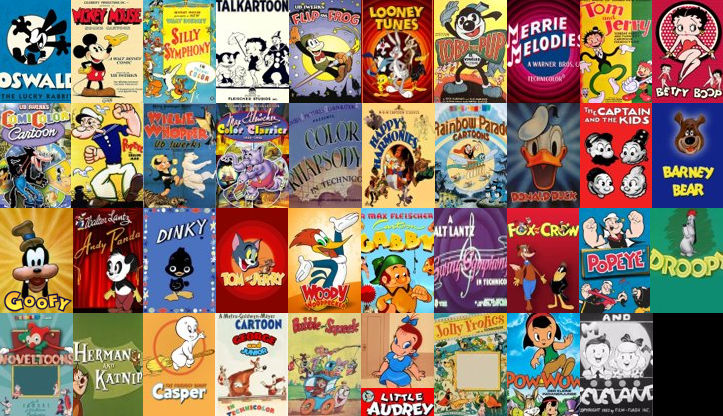 1920’s, 1930’s And 1940’s Animated Cartoons by FunStarArt on