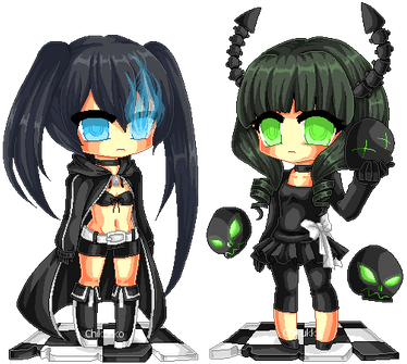 Pixel Black Rock Shooter and Dead Master