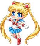 Sailor Pixel Moon by Chikukko