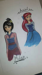 Mulan and Ariel