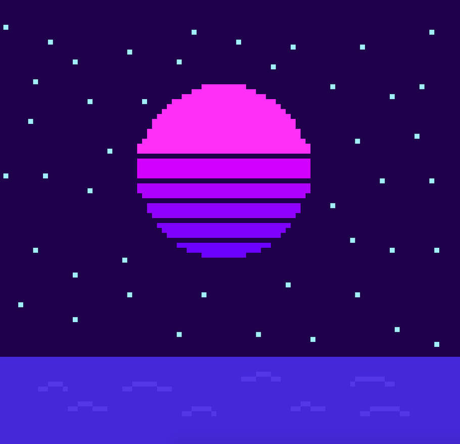 Pixel Vaporwave Sunset by CommanderN on DeviantArt
