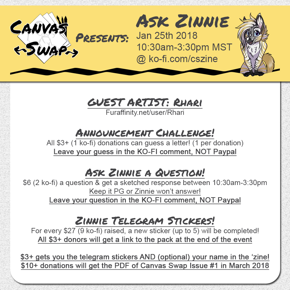 Canvas Swap Fundraiser: Jan 25th