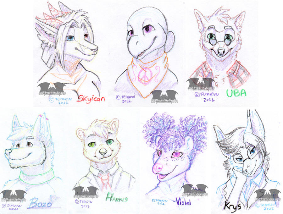 Micro Mini's: Tiny Portraits Set by Temrin on DeviantArt