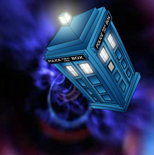 Doctor Who Tardis Flying in Vortex Anime Artstation · Creative Fabrica