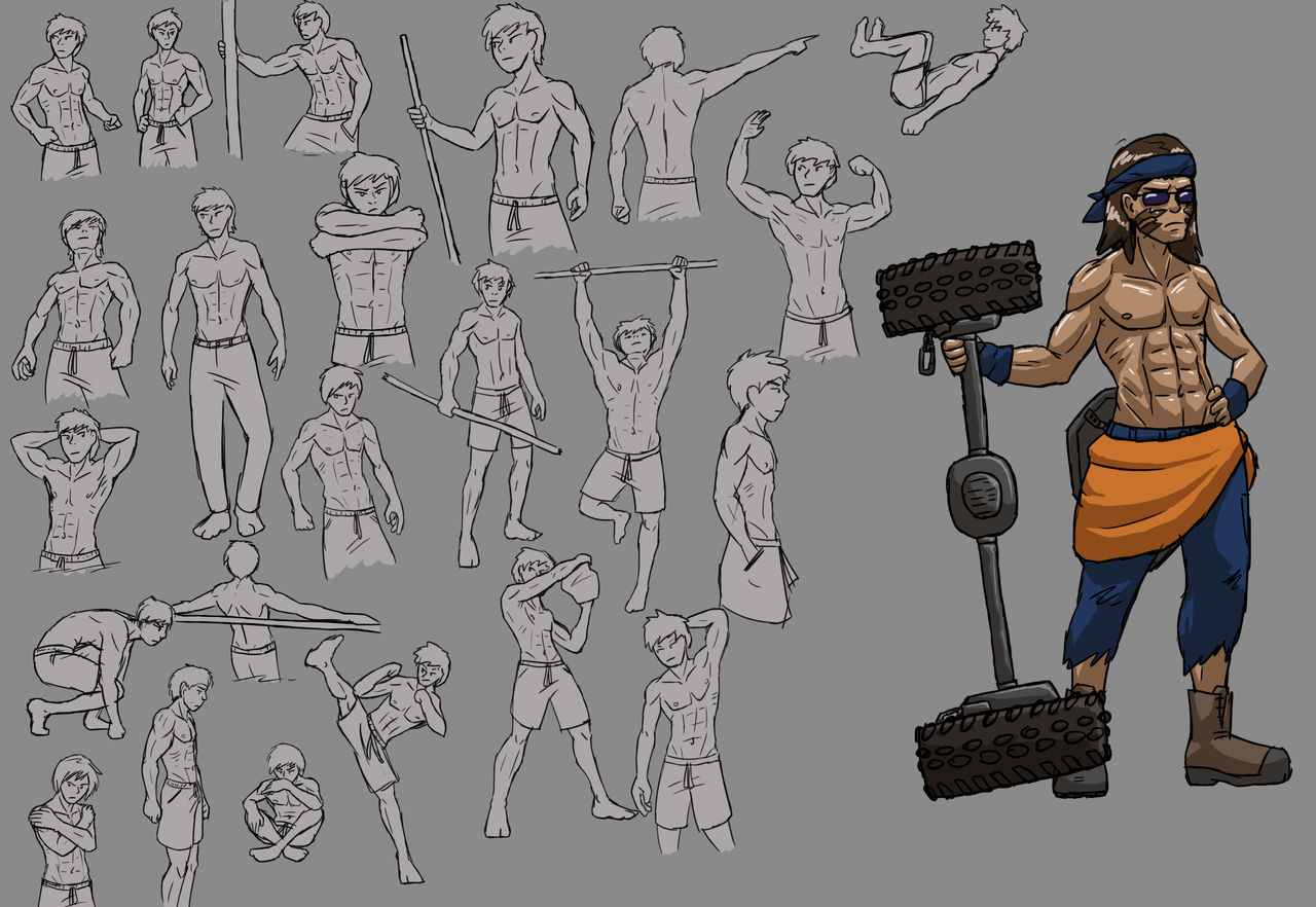 Buff Dudes pose practice by ScottaHemi on DeviantArt