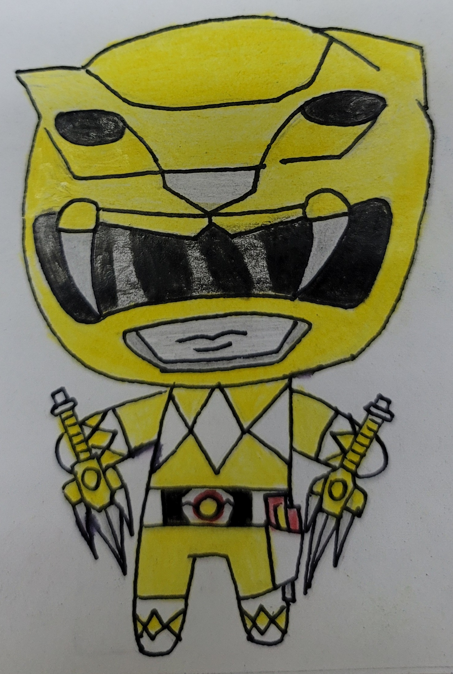 Chibi Yellow Ranger MMPR by EddySixX on DeviantArt