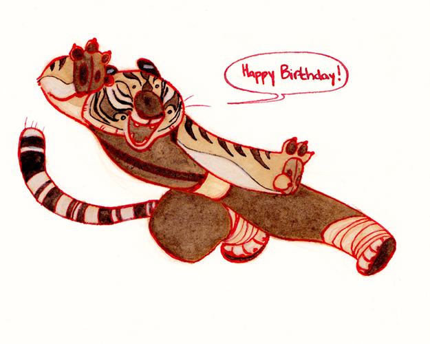 Tigress Birthday Card