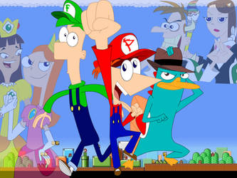 Phineas and Ferb Mario Style