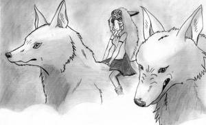 San with wolves