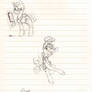 Team Fortress 2 Support Ponies Sketches