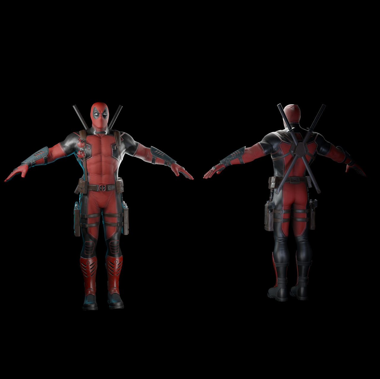 DeadPool/Rigged Model/Textured/Blend File by xheatfishy on DeviantArt