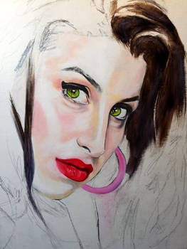 Amy (wip, oil on canvas)