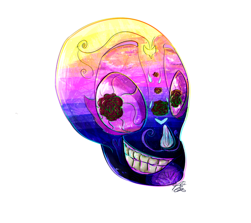 Dia De Los Muertos Skull by KatAuroraMist on DeviantArt