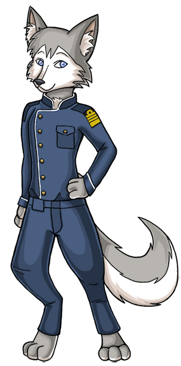 Husky In Uniform