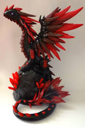 Dragon noir et rouge