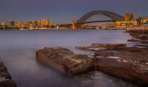 Sydney Harbour lighting up