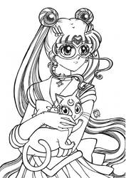 Sailor Moon and Luna
