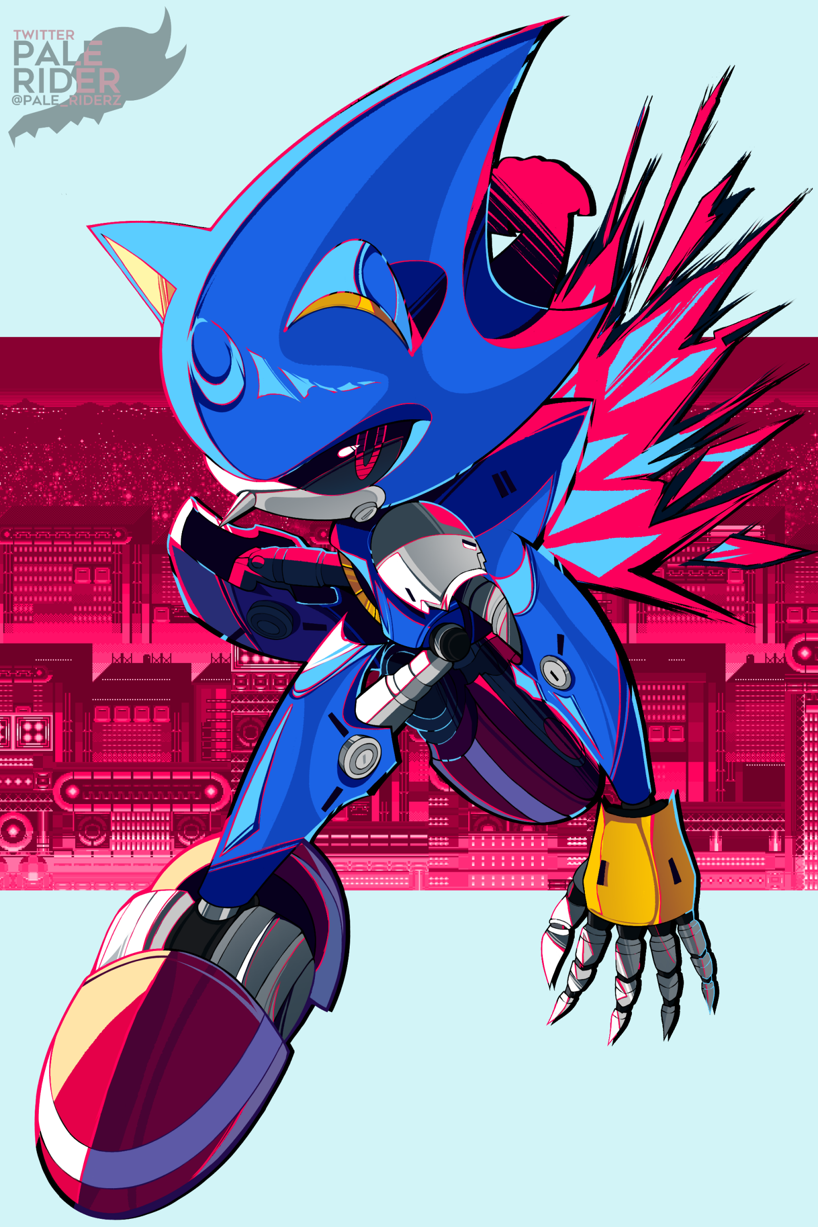 amy rose, metal sonic, and neo metal sonic (sonic) drawn by usa37107692