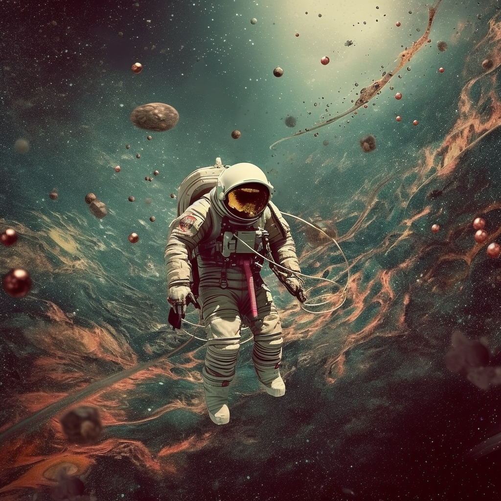 The Lorekeeper spaceman floating in space dystopia by TheLorekeeperLibrary  on DeviantArt