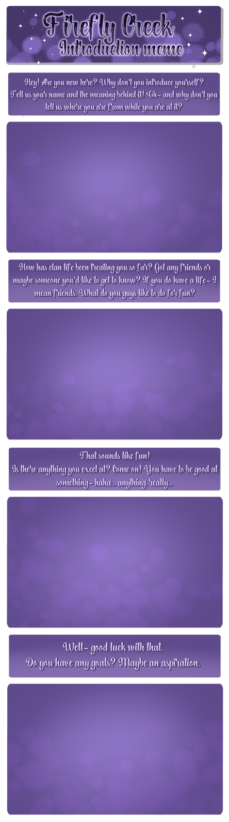 FFC | Introduction meme by FireflyCreek-staff on DeviantArt