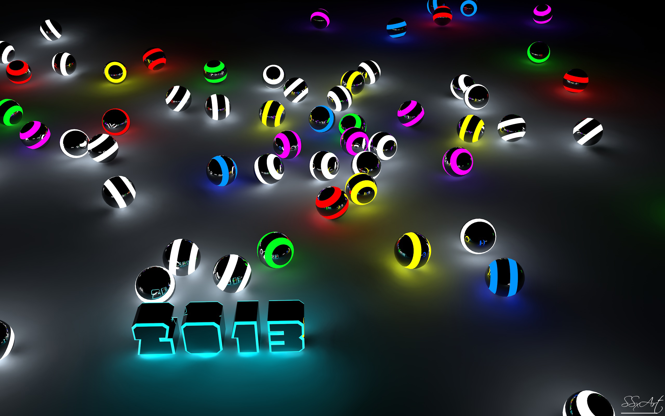 2013 Glowing Balls By SSxArt