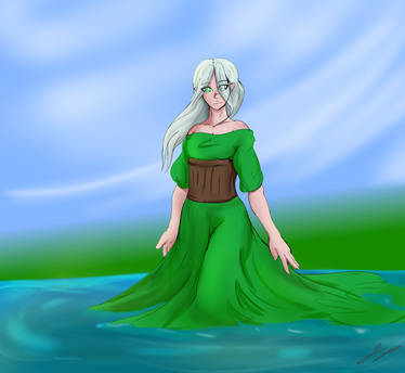 Daily art 494: Maiden in Green
