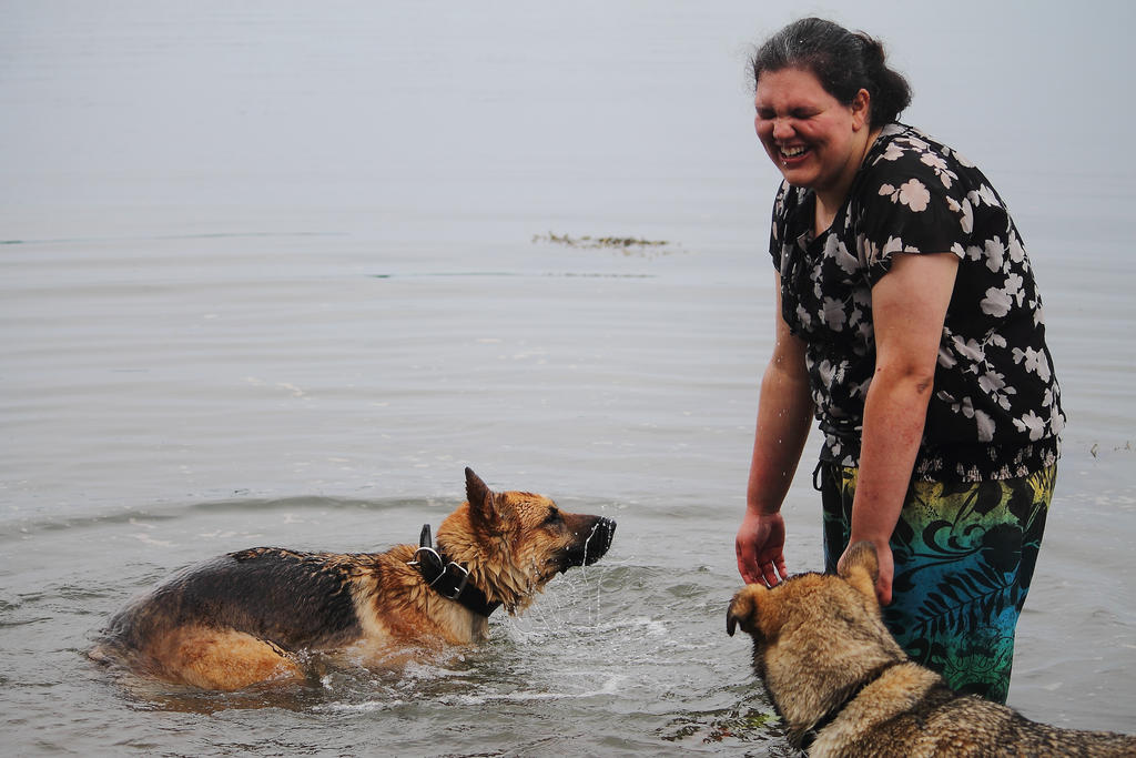 Why are you laughing, throw the stick already