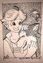 Inktober-19-D6 : 'I'm More of a Dog Person'