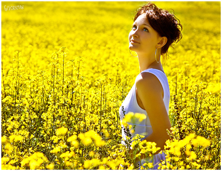 The girl in the field