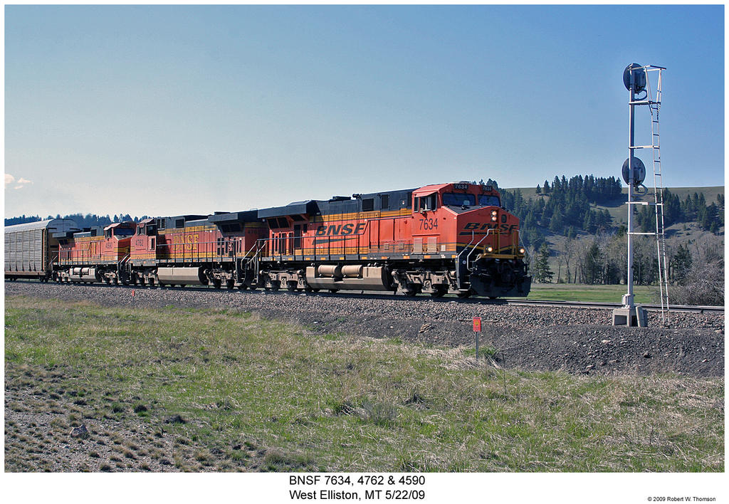 BNSF 7634, 4762 and 4590