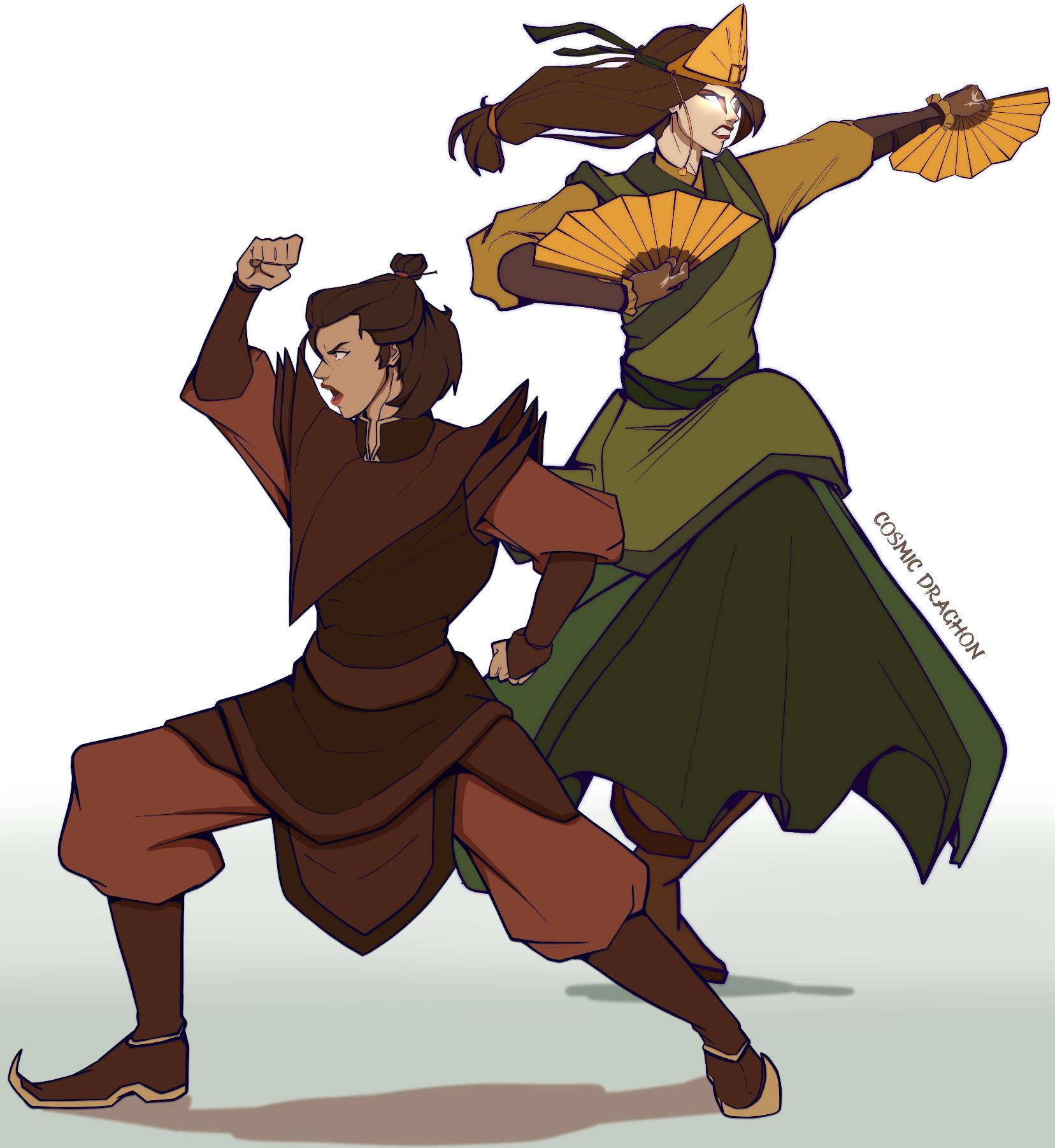 Avatar Kyoshi and Lieutenant Rangi by Cosmicdraghon on DeviantArt