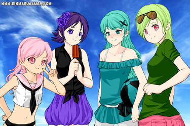 Strawberry, Lavender, Aqua, and Gaia