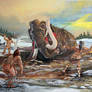 Mammoth hunting ice age