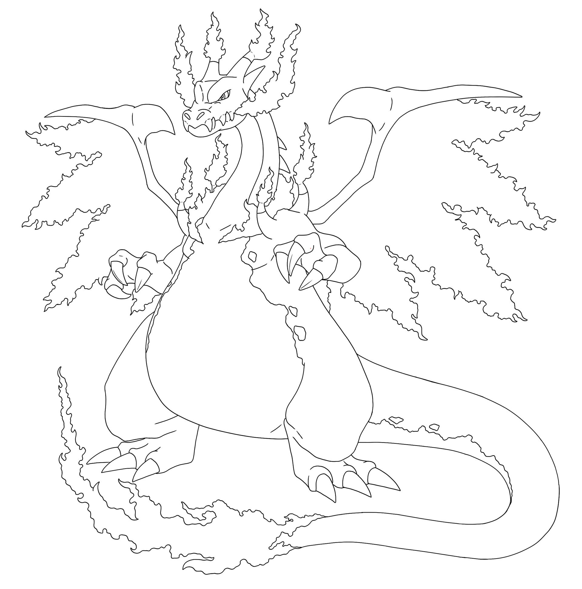Gigantamax Charizard Coloring Page