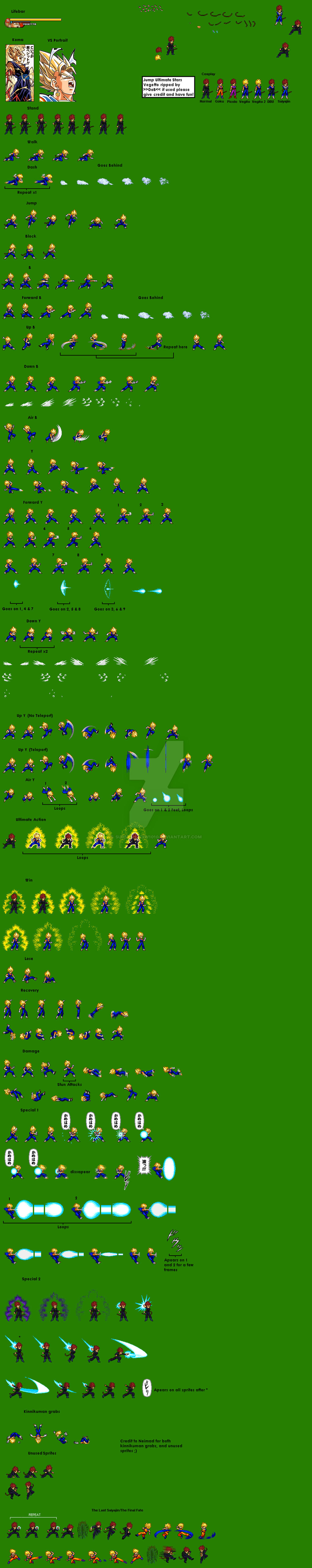 Rage: Vegito Sheet by SuperShadiw1010 on DeviantArt