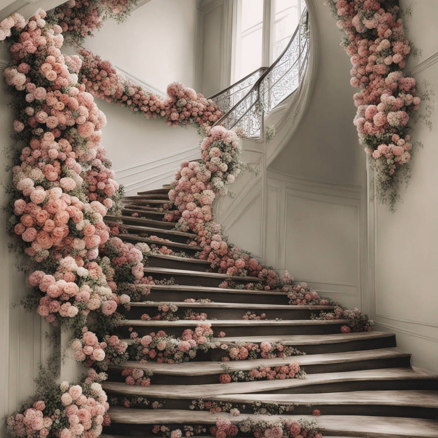 Floral staircase by lehmitz on DeviantArt