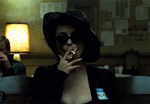 Helena Bonham smoking GIF