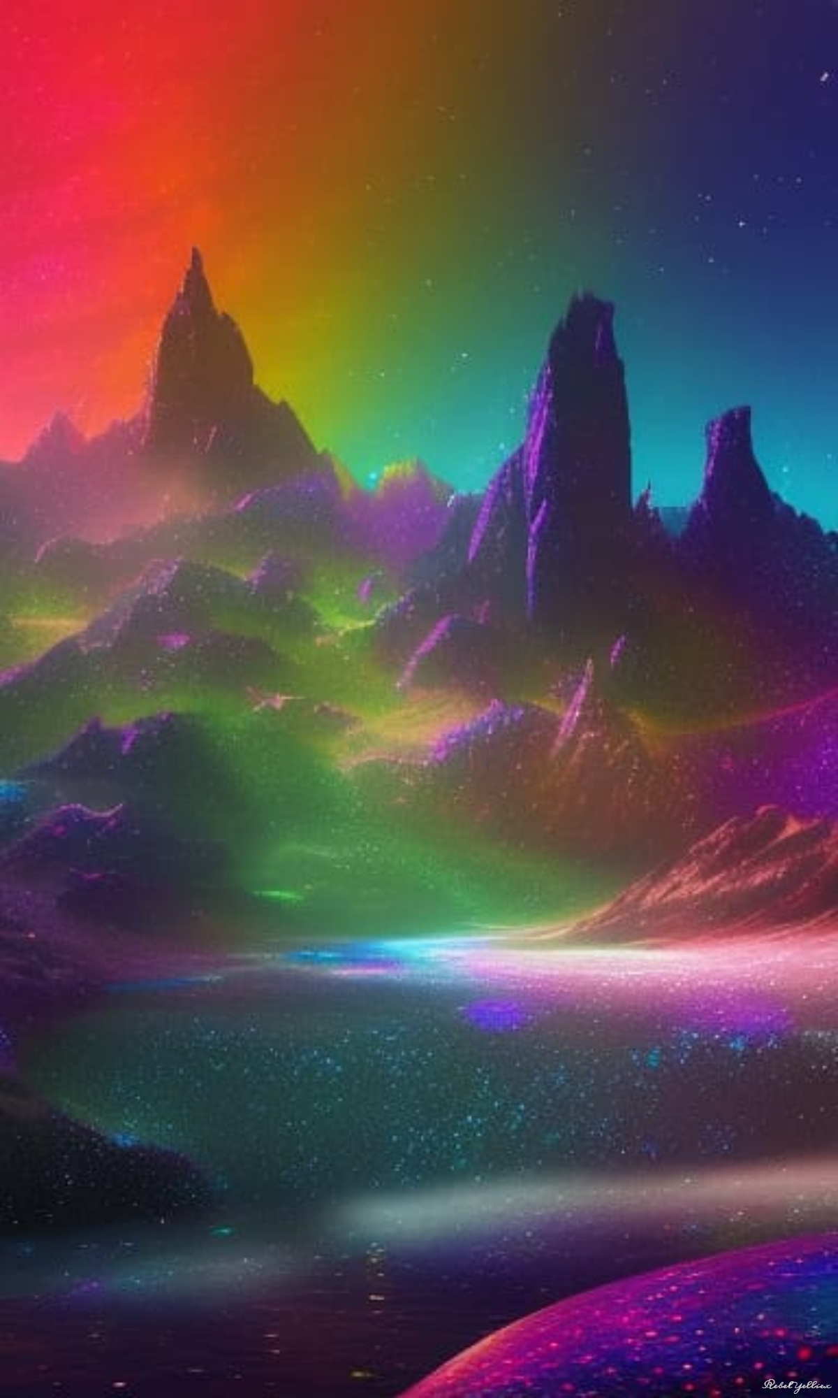 rainbow galaxy bubbles wallpaper by xRebelYellx on DeviantArt