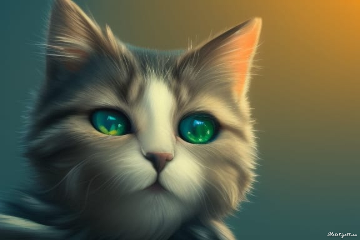 cute cat with heart in eyes by xRebelYellx on DeviantArt